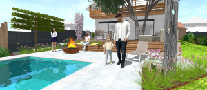 paysagiste aménagement de jardin dans le pays de gesx terrasse cour et allées conception 3D architecte paysagiste