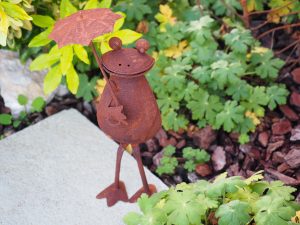 grenouille corten décoration de jardin paysagiste pays de gex métal rouillé extérieur jardinier idée cadeau