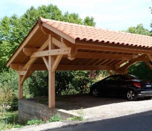 carport abri voiture en bois abri à bois moduland français pays de gex jardin parking couvert chalet menuisier construction