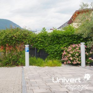 fermeture de jardin clôture barrière panneaux brise-vue plantation haie occultation paysagiste pays-de-gex haute savoie ain portail