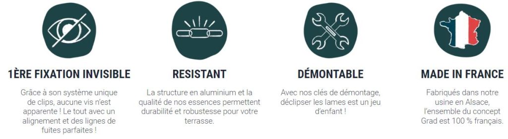 terrasse en platelage bois clipsé pays de gex univert-paysages sans vis durable