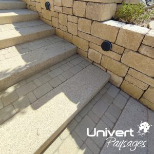 pavage béton béige gex ferney péron pougny léaz vulbens valleiry collonges farges muret escalier jardin paysagiste