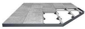 Structure rails aluminium et plots réglables terrasse grès cérame carrelage jardin pays de gex (1)