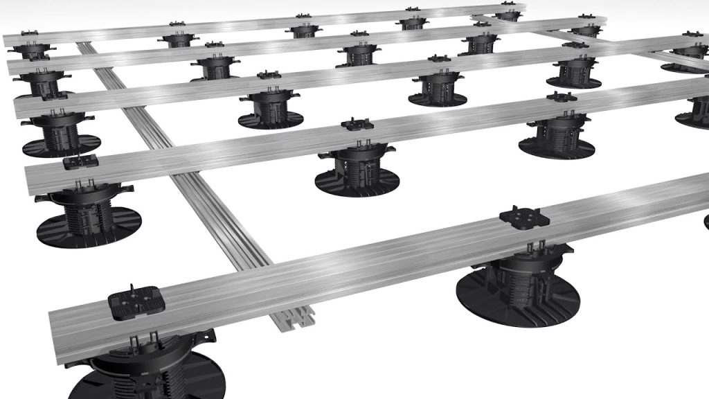 Structure grad concept grès cérame rails aluminium paysagiste pays de gex